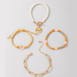 Colorful Beaded Bracelets for Women Pretty Flowers Dragonfly Hollow Out