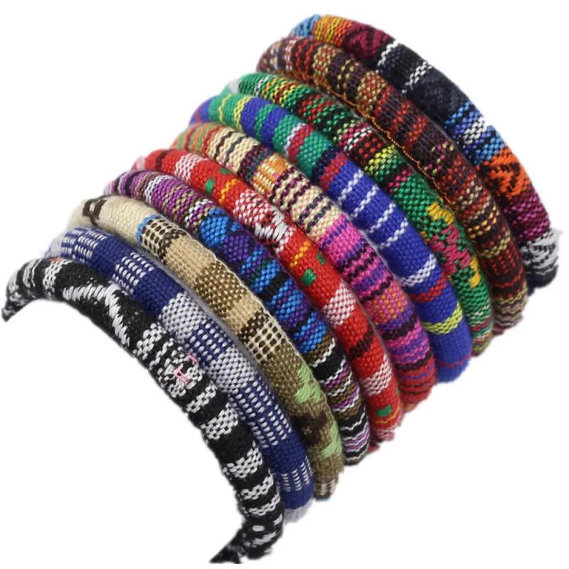 Colorful Boho Ethnic Weave Wrap Bracelet Men Women