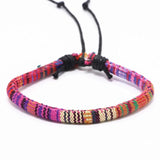 Colorful Boho Ethnic Weave Wrap Bracelet Men Women