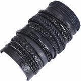 10 Pcs/set Weave Leather Bracelets for Women and Men
