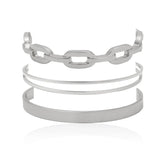 Cold Wind Business Metal Jewelry Geometric Chain Set Bracelet