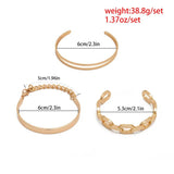 Cold Wind Business Metal Jewelry Geometric Chain Set Bracelet