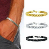 Cuban Chain Bracelet Stainless Steel 6mm Men Women Gift