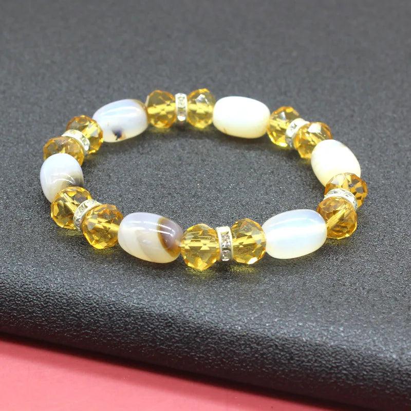 Chinese Crystal Agate Ethnic Wrist Bracelet Women Jewelry