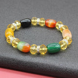 Chinese Crystal Agate Ethnic Wrist Bracelet Women Jewelry