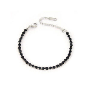 Minimalist Square Zircon Bracelet Crystal Stainless Steel Jewelry