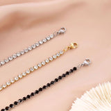 Minimalist Square Zircon Bracelet Crystal Stainless Steel Jewelry