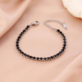 Minimalist Square Zircon Bracelet Crystal Stainless Steel Jewelry