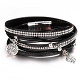 Vintage Tree of Life Charm Leather Bracelets for Women