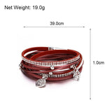 Vintage Tree of Life Charm Leather Bracelets for Women