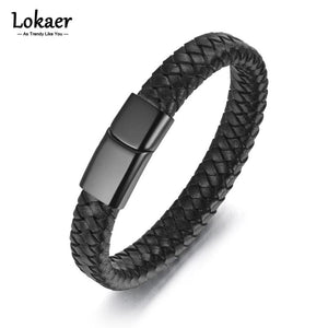 Vintage Stainless Steel Feather Wrap Bracelet For Man