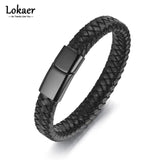 Vintage Stainless Steel Feather Wrap Bracelet For Man