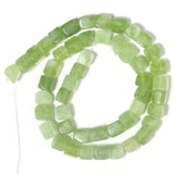 Aquamarine Cube Gemstone Beads 8mm Faceted Spacer Loose Beads DIY Bracelet