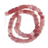 Aquamarine Cube Gemstone Beads 8mm Faceted Spacer Loose Beads DIY Bracelet