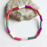 Natural Stone Buddha Round Tube Howlite Bracelet For Men Women