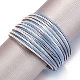 Bohemian Leather Bracelet for Women Multilayer Wrap Wide Bangles