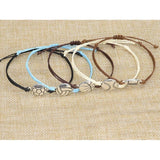 Adjustable Volleyball Charm Bracelet Woven Jewelry