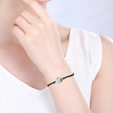 Adjustable Volleyball Charm Bracelet Woven Jewelry