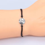 Adjustable Volleyball Charm Bracelet Woven Jewelry