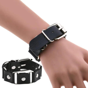 Studded Spikes Rivet Stud Cuff PU Leather Punk Gothic Bracelet