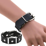 Studded Spikes Rivet Stud Cuff PU Leather Punk Gothic Bracelet