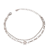 INS Silver Double-Deck Chain Bracelets For Women