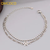 INS Silver Double-Deck Chain Bracelets For Women