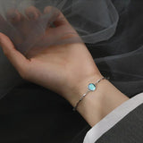 Opal Round Bead Charm Bracelet Women Jewelry Accessories