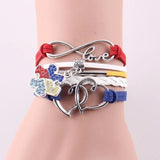 Autism Awareness Bracelet Rhinestone Puzzle Piece Charm Bangles