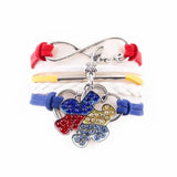 Autism Awareness Bracelet Rhinestone Puzzle Piece Charm Bangles