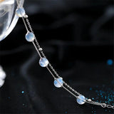 Moonstone Bead Charm Bracelet & Bangle Women's Jewelry