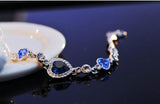 Fashion Sea Crystal Heart Bracelet