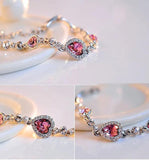 Fashion Sea Crystal Heart Bracelet