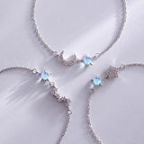 Star Moon Crystal Chain Charm Bracelet Girl Student Jewelry