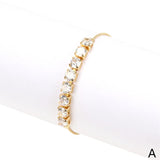Zircon Geometry Bracelet For Women Copper Plated Chain Elegance Gift