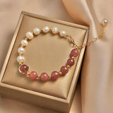 Women's Natural Pearl Charm Bracelet Bangle