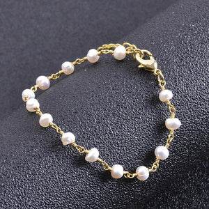 18k Plated Freshwater Pearl Beach Bracelet