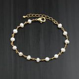18k Plated Freshwater Pearl Beach Bracelet