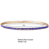 Women Clear Rhinestone Chain Bracelet Colorful Crystal Bangle Statement Jewelry