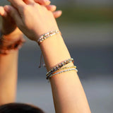 Boho Natural Stone Bracelet Wrap Chain Gift Jewelry