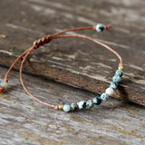 Boho Natural Stone Bracelet Wrap Chain Gift Jewelry