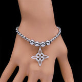 Wicca Celtics Knot Bracelet Silver Witch Geometric Irish Knot Jewelry