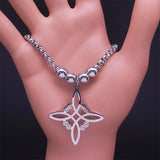 Wicca Celtics Knot Bracelet Silver Witch Geometric Irish Knot Jewelry