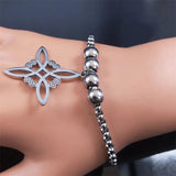 Wicca Celtics Knot Bracelet Silver Witch Geometric Irish Knot Jewelry