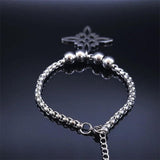 Wicca Celtics Knot Bracelet Silver Witch Geometric Irish Knot Jewelry
