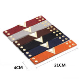 Multicolor V Shape Leather Bracelets For Women