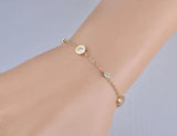 Roman Numerals CZ Chain Bracelet Titanium Steel B18019