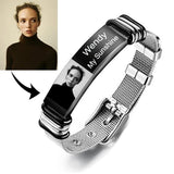 Custom Titanium Steel Photo Bracelet for Men