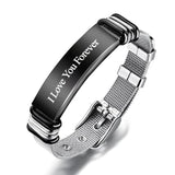 Custom Titanium Steel Photo Bracelet for Men