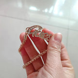 Silver G Initial Zircon Bracelet Women Jewelry Crystal Chain Bracelet